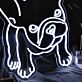 Französische Bulldogge LED-Neonschild Wohnzimmer Haustierladen