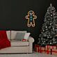 Lebkuchenmann LED-Neonschild Weihnachten Cafe