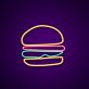 Hamburger LED-Neonschild für Restaurant und Imbiss