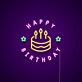 HAPPY BIRTHDAY LED-Neonschild für Geburtstagsparty