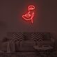Abstraktes Gesicht LED-Neonschild Wohnzimmer