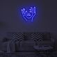 Gesicht mit Händen Linienzeichnung LED-Neonschild für Wohnzimmer Studio