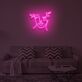 Abstraktes Gesicht mit Blättern LED-Neonschild Wohnzimmer Studio