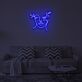 Abstraktes Gesicht mit Blättern LED-Neonschild Wohnzimmer Studio