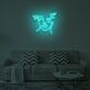 Abstraktes Gesicht mit Blättern LED-Neonschild Wohnzimmer Studio