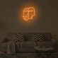 Abstrakte Gesichter mit Herz LED-Neonschild Wohnzimmer Schlafzimmer