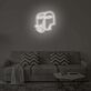 Abstrakte Gesichter mit Herz LED-Neonschild Wohnzimmer Schlafzimmer