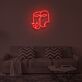 Abstrakte Gesichter mit Herz LED-Neonschild Wohnzimmer Schlafzimmer