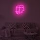 Abstrakte Gesichter mit Herz LED-Neonschild Wohnzimmer Schlafzimmer