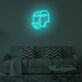 Abstrakte Gesichter mit Herz LED-Neonschild Wohnzimmer Schlafzimmer