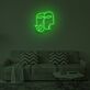 Abstrakte Gesichter mit Herz LED-Neonschild Wohnzimmer Schlafzimmer