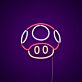 Pilzsymbol aus Videospiel LED-Neonschild Gamingzimmer