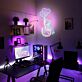 Katze mit Herzluftballons LED-Neonschild für Kinderzimmer Geschenk