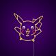 Pikachu Figur LED-Neonschild für Kinderzimmer Gamingzimmer