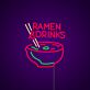 RAMEN & DRINKS LED-Neonschild für Restaurant Bar