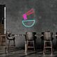 Schüssel mit Nudeln und Essstäbchen LED-Neonschild für Restaurant Küche