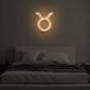 Stier Sternzeichen Symbol LED-Neonschild Schlafzimmer