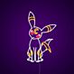 fantasiehafte Katze mit Mondsymbol LED-Neonschild Gamingzimmer