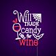 Will trade candy for wine LED-Neonschild für Bar und Halloween Party