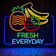 Personalisiertes LED Neonschild für Obstladen