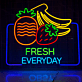 Personalisiertes LED Neonschild für Obstladen