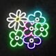 Blumenmotiv LED-Neonschild Wohnzimmer Schlafzimmer