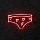Unterhose mit Herzmuster LED-Neonschild für Schlafzimmer oder Boutique
