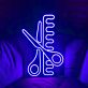 Schere und Kamm LED-Neonschild für Friseursalon