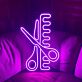 Schere und Kamm LED-Neonschild für Friseursalon