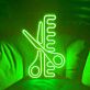 Schere und Kamm LED-Neonschild für Friseursalon