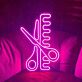 Schere und Kamm LED-Neonschild für Friseursalon