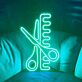 Schere und Kamm LED-Neonschild für Friseursalon
