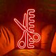 Schere und Kamm LED-Neonschild für Friseursalon