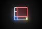 Abstraktes geometrisches Muster LED-Neonschild Wohnzimmer Büro