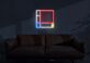 Abstraktes geometrisches Muster LED-Neonschild Wohnzimmer Büro