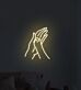 Hand mit Tierpfote als LED-Neonschild