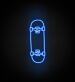 Skateboard LED-Neonschild Wohnzimmer Jugendzimmer