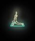 Yoga Pose auf Matte LED-Neonschild Wohnzimmer Fitnessstudio