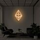 Ethereum Logo LED-Neonschild Büro Wohnzimmer