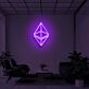 Ethereum Logo LED-Neonschild Büro Wohnzimmer