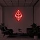 Ethereum Logo LED-Neonschild Büro Wohnzimmer