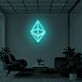 Ethereum Logo LED-Neonschild Büro Wohnzimmer