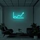 Wachstumskurve mit Pfeil LED-Neonschild Büro Konferenzraum