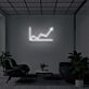 Wachstumskurve mit Pfeil LED-Neonschild Büro Konferenzraum