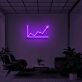 Wachstumskurve mit Pfeil LED-Neonschild Büro Konferenzraum