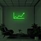 Wachstumskurve mit Pfeil LED-Neonschild Büro Konferenzraum
