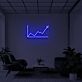 Wachstumskurve mit Pfeil LED-Neonschild Büro Konferenzraum