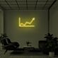 Wachstumskurve mit Pfeil LED-Neonschild Büro Konferenzraum