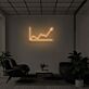 Wachstumskurve mit Pfeil LED-Neonschild Büro Konferenzraum