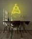 Meditierende Silhouette LED-Neonschild für Wohnzimmer Yoga Studio